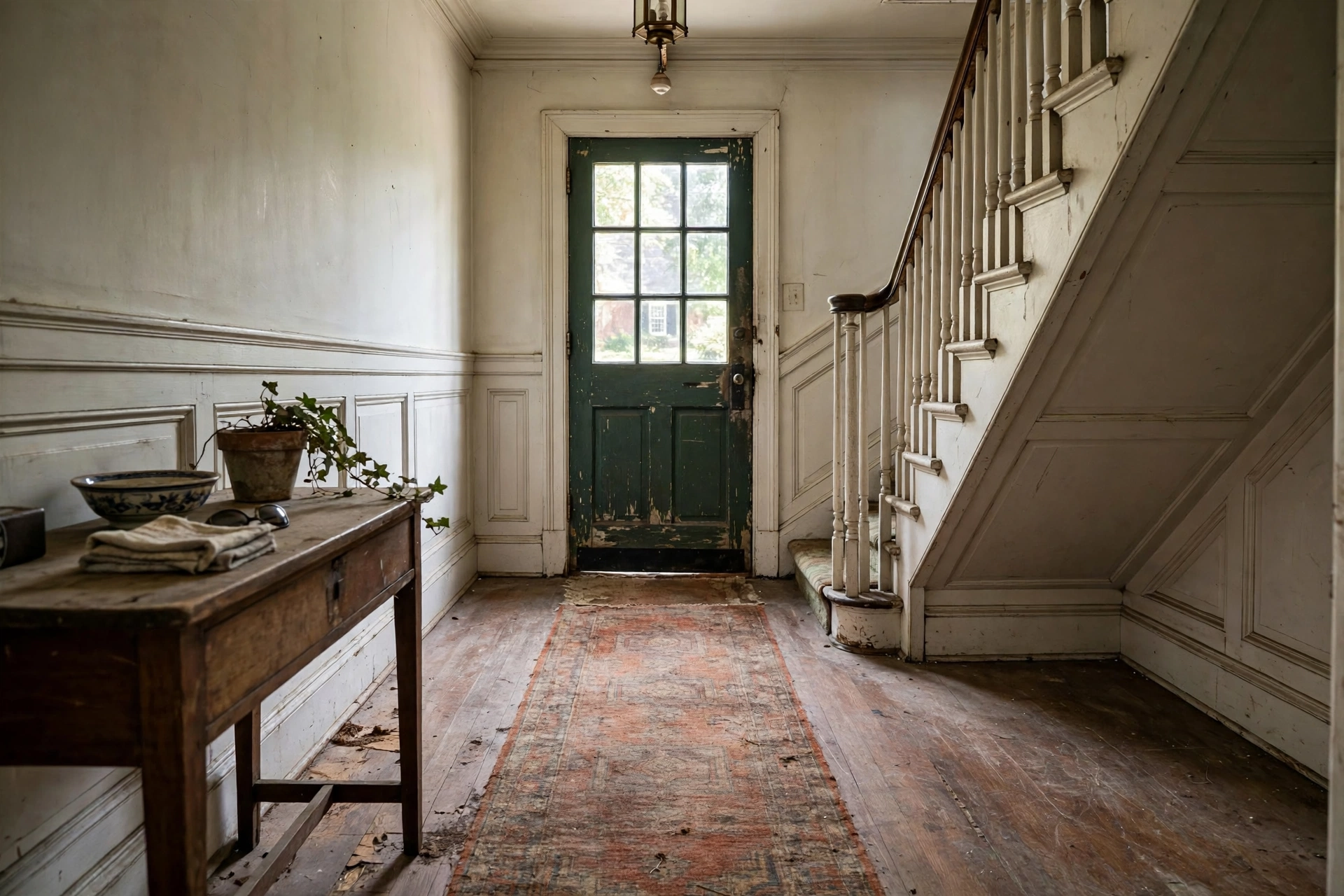 Before photo,  Hallway and Entryway Vinyl Flooring in Kenhill, by Bowie LVT Flooring Company