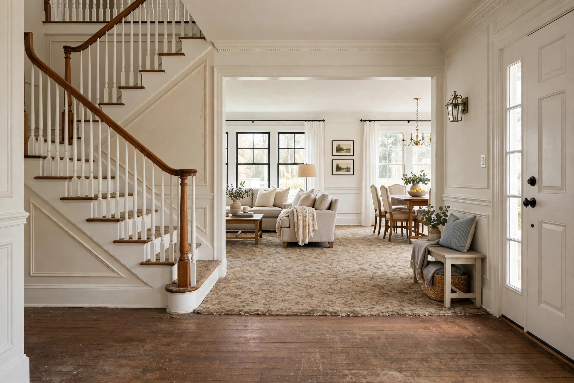 Before photo, Whole Home LVT Flooring in Old Town Bowie, by Bowie LVT Flooring Company