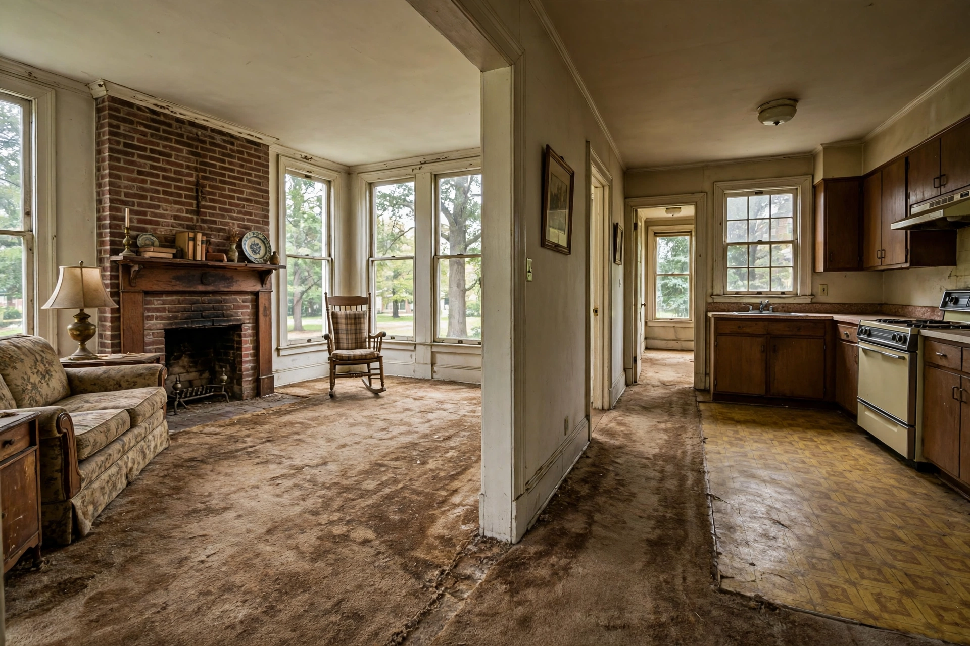 Before photo, Whole Home LVT Flooring in Belair, by Bowie LVT Flooring Company